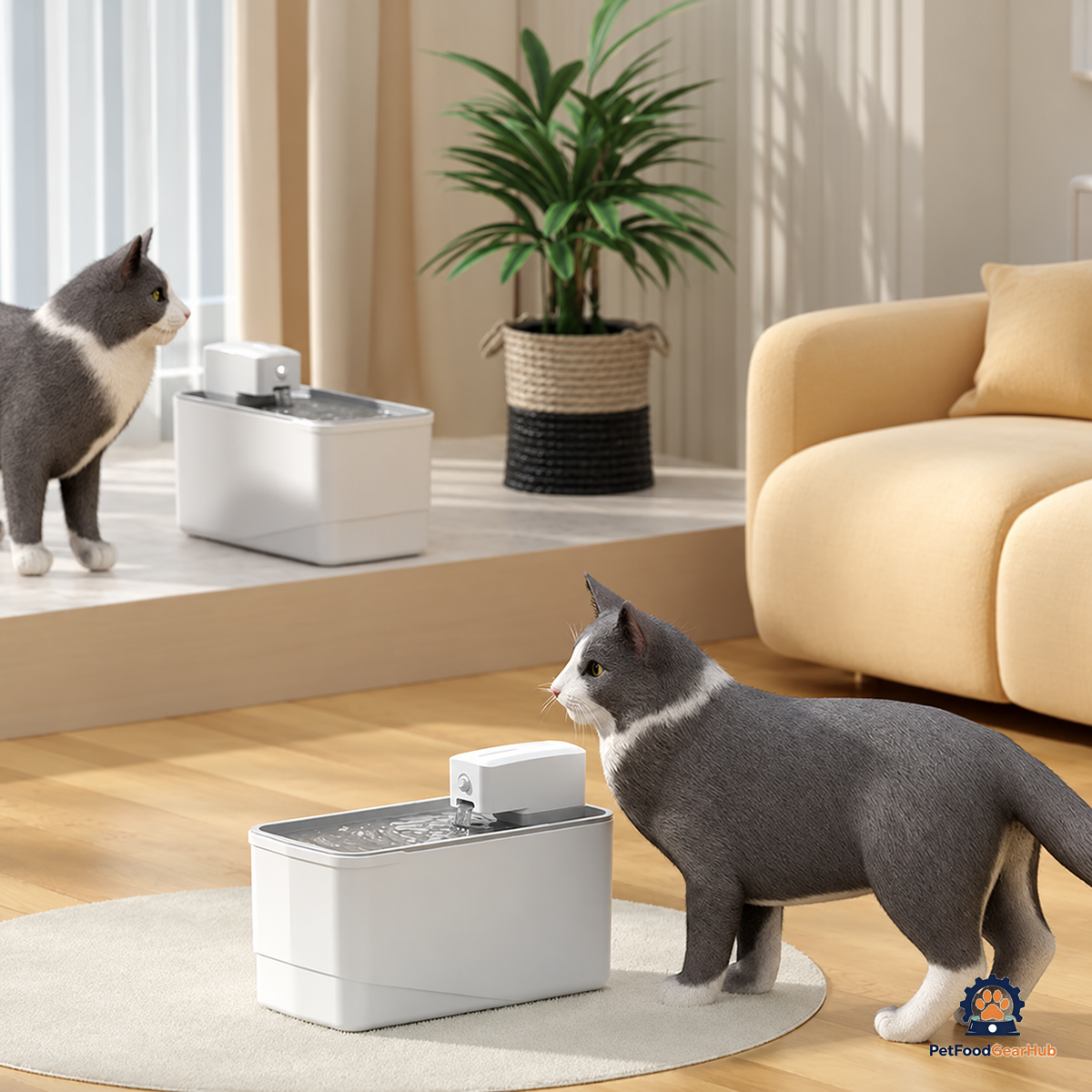 PetFoodGearHub Cordless Motion-Sensing Pet Water Fountain - product view 5