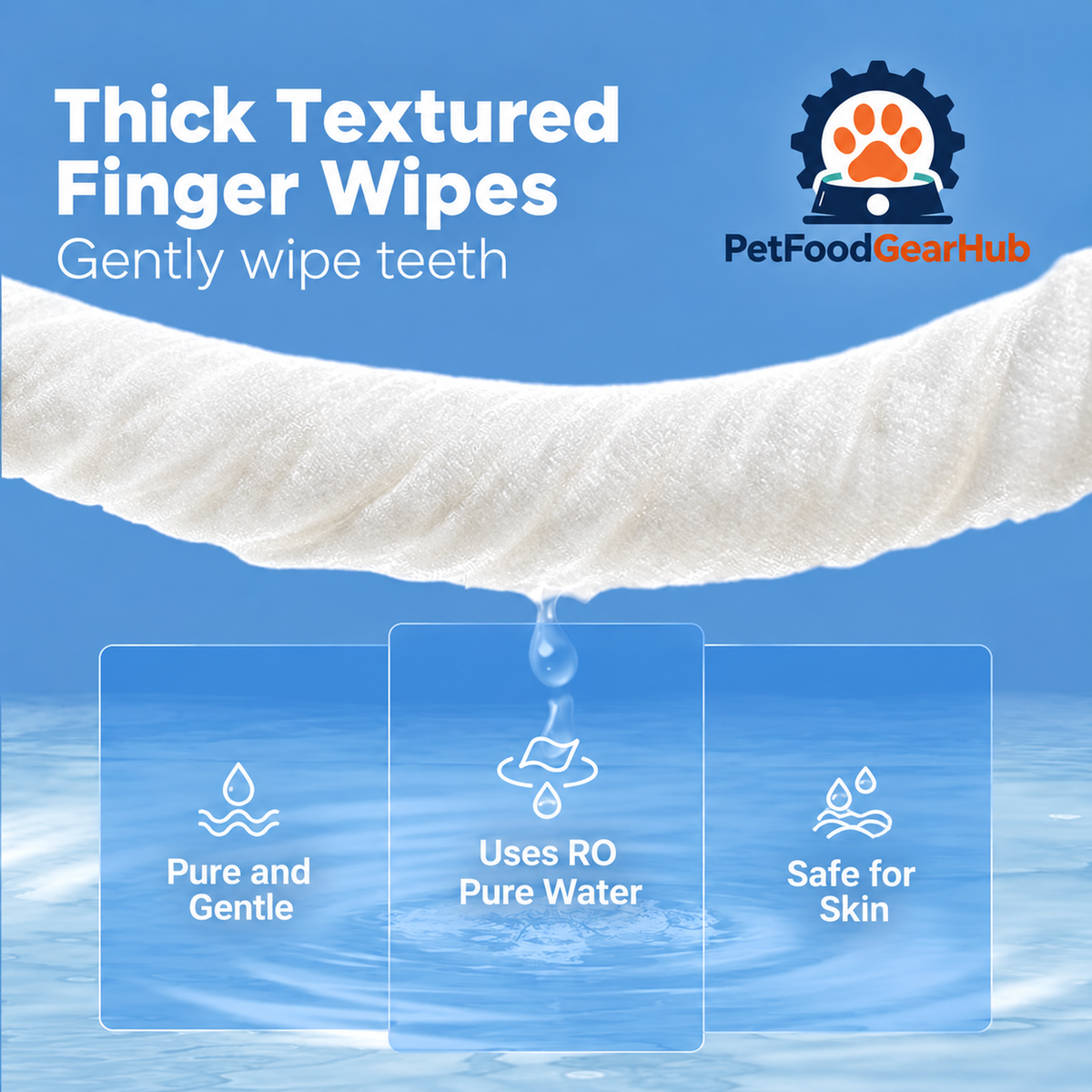 PetFoodGearHub dental finger wipes and eye wipes