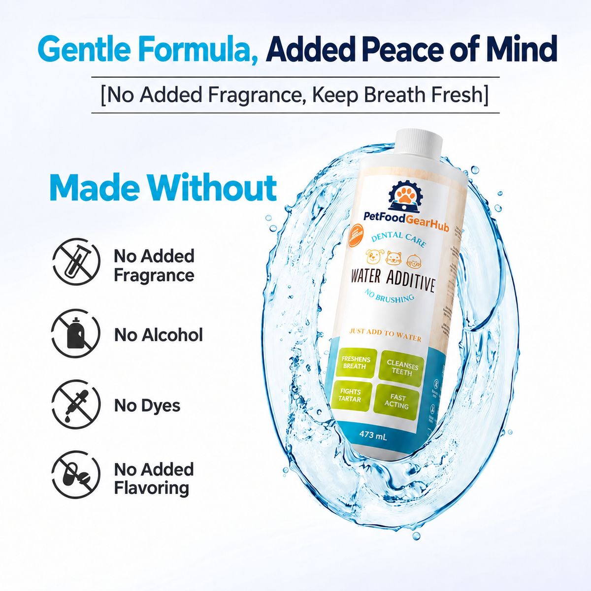 PetFoodGearHub dental water additive and oral care