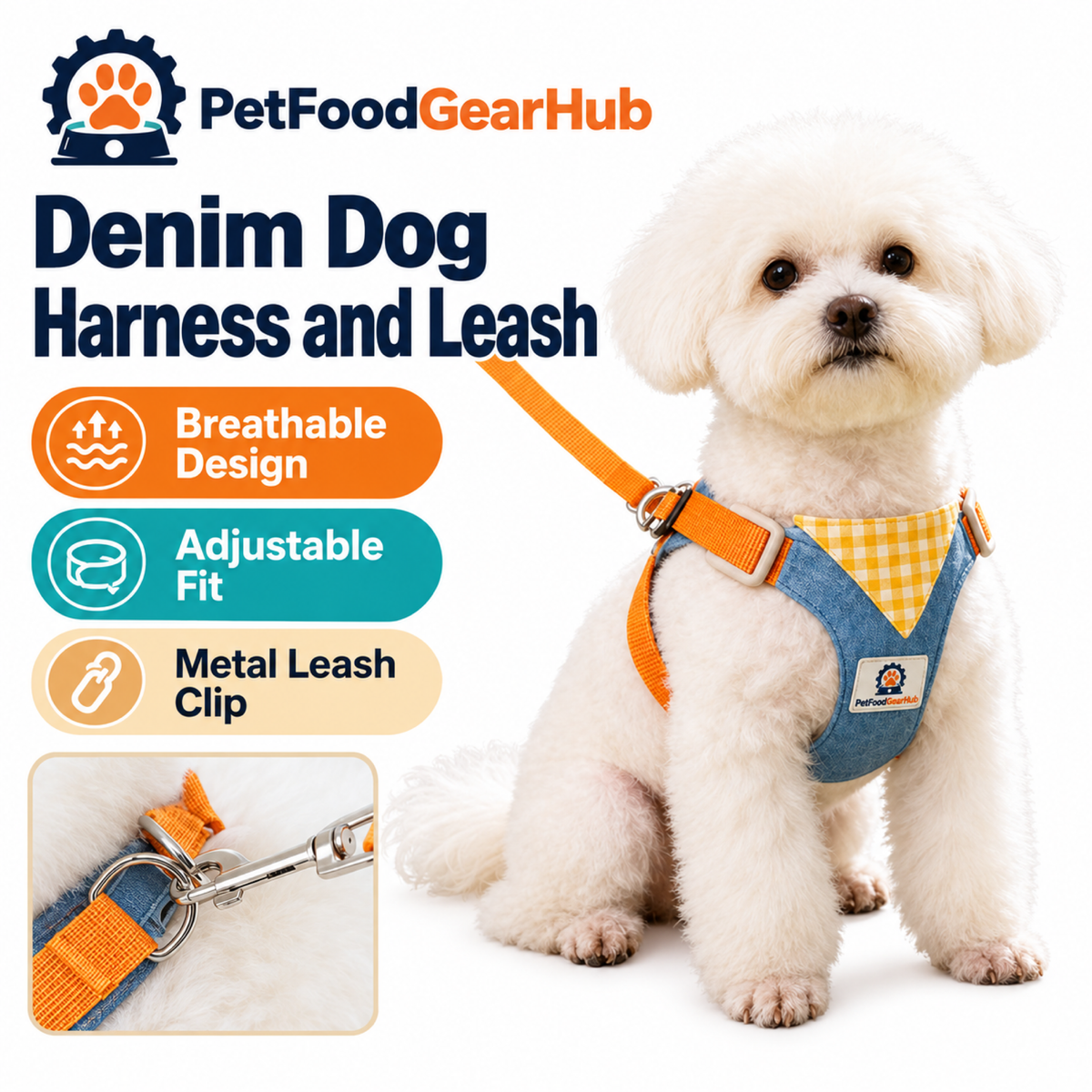 PetFoodGearHub dog harness & leash sets product view