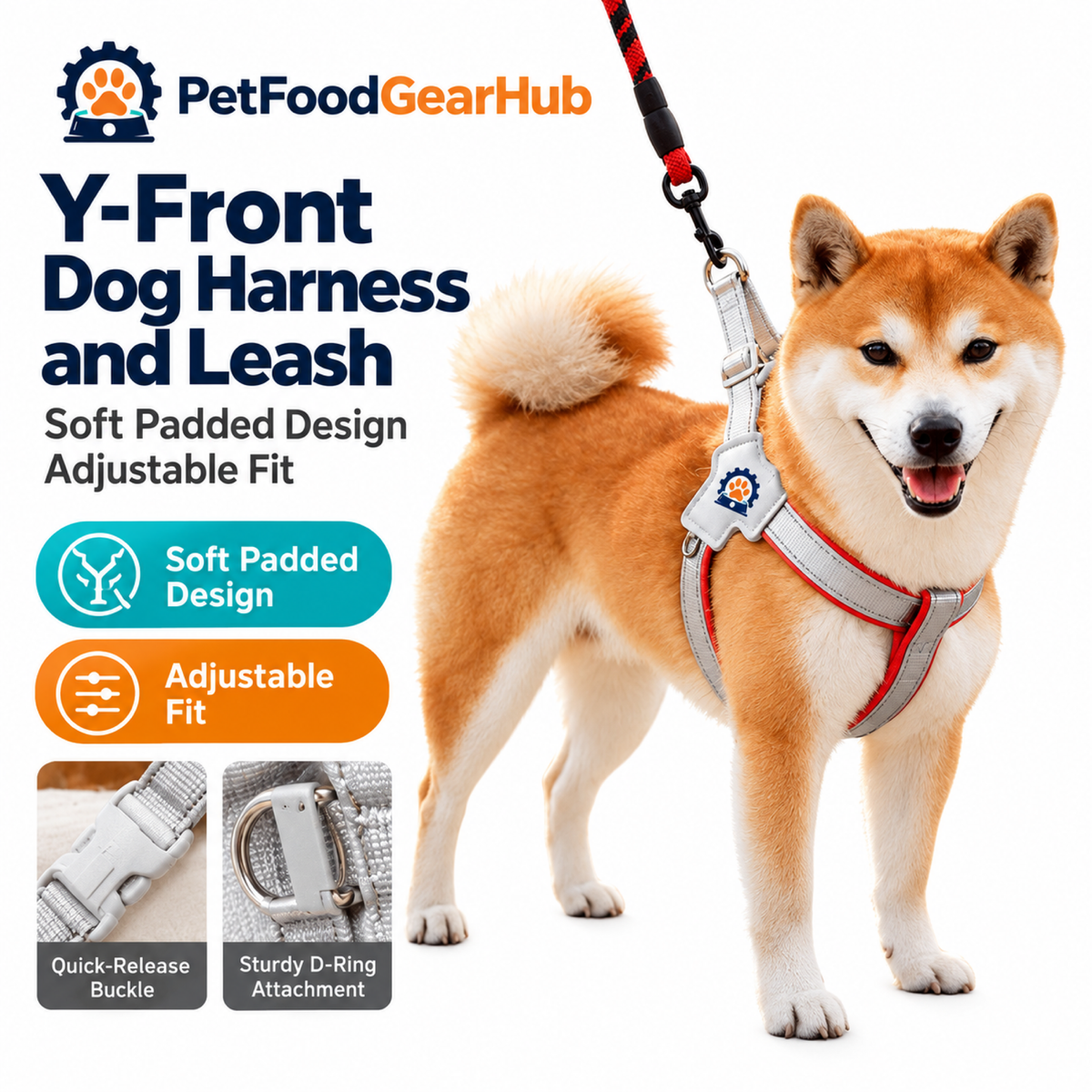 PetFoodGearHub dog harness & leash sets product view