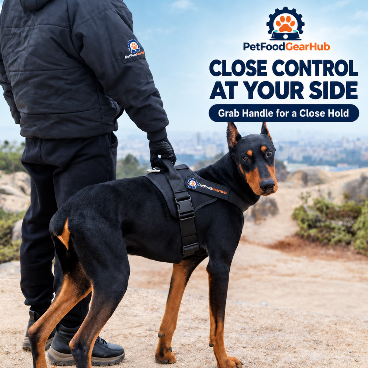 PetFoodGearHub Harness grab handle for close control