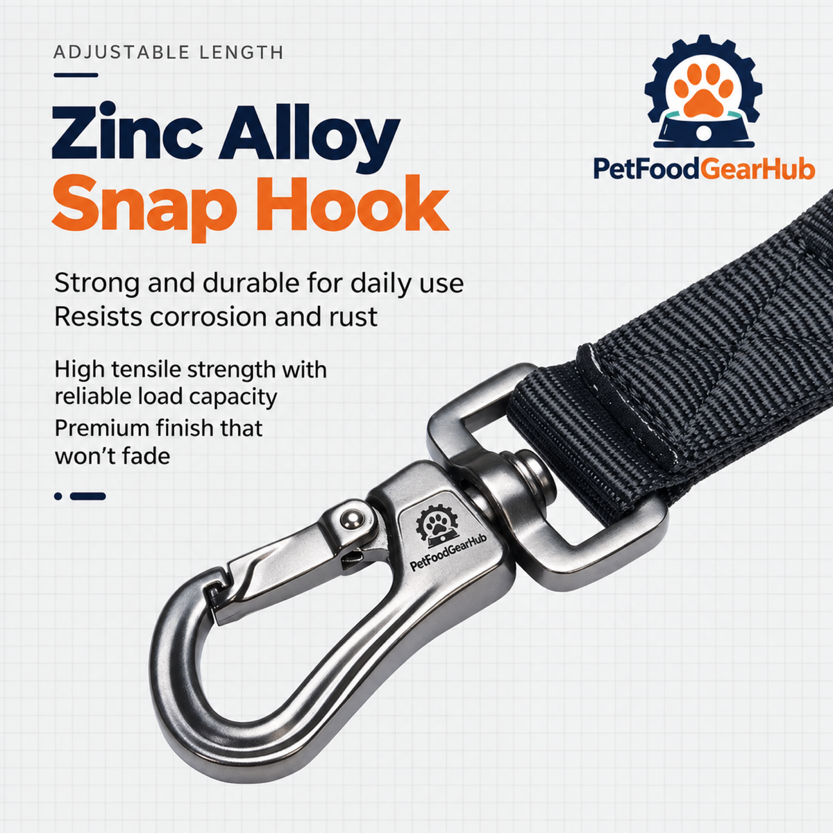 PetFoodGearHub Zinc-alloy dog leash clip