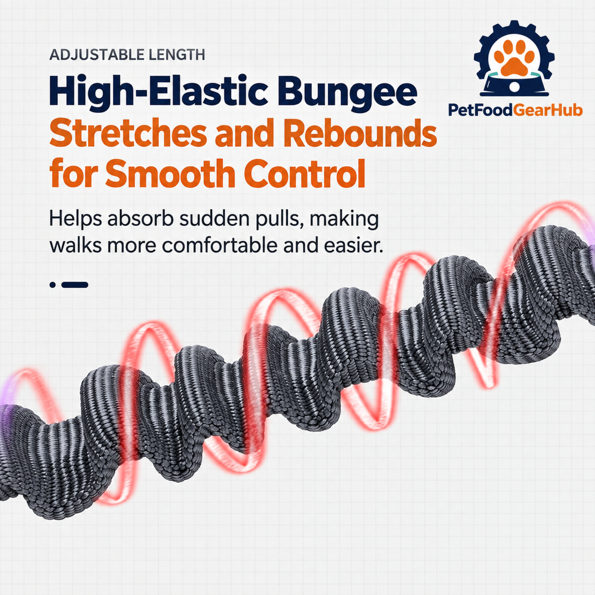 PetFoodGearHub Elastic bungee leash section