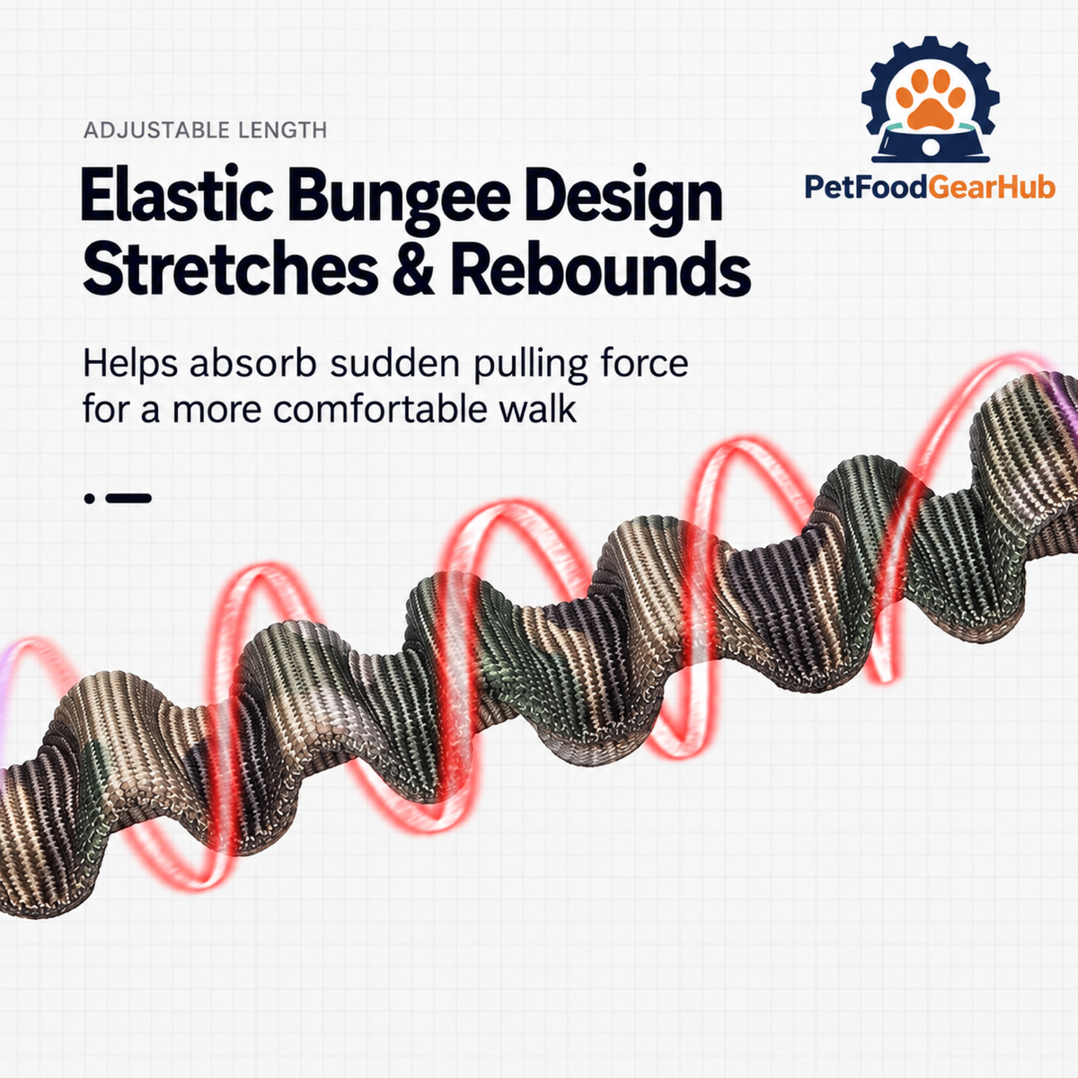PetFoodGearHub Elastic bungee leash section