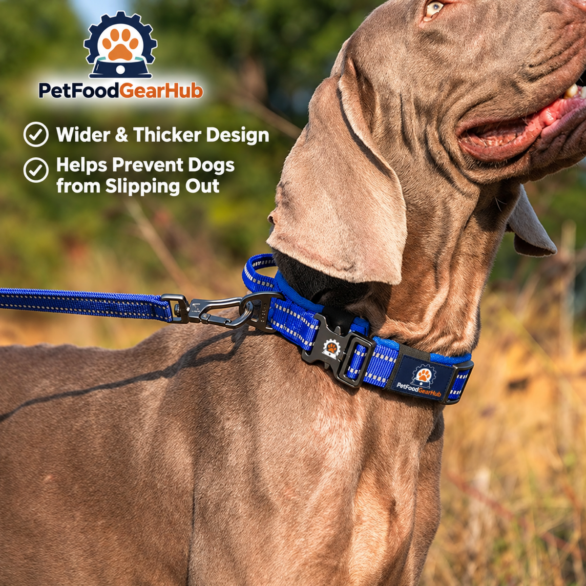 PetFoodGearHub Wide padded dog collar
