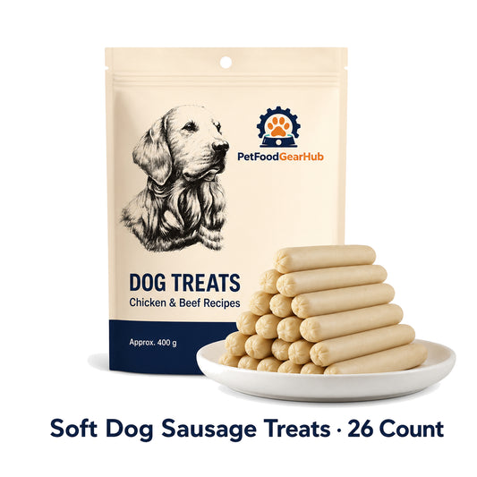 PetFoodGearHub soft dog sausage training treats 26 count