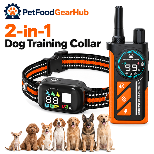 PetFoodGearHub 2-in-1 remote and automatic dog training collar