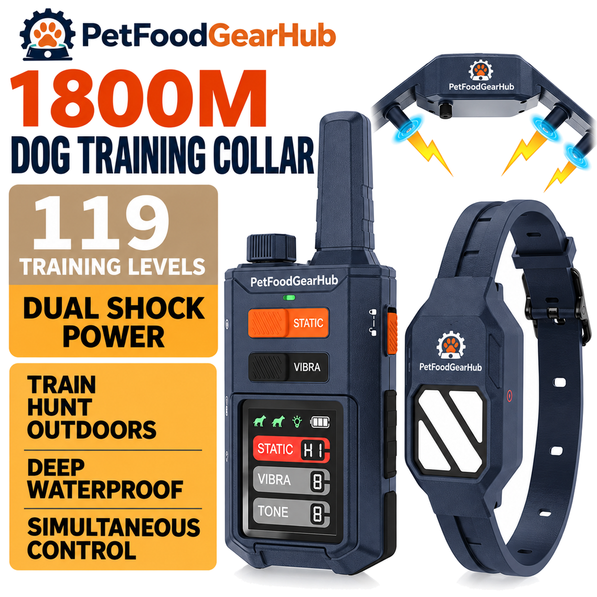 PetFoodGearHub Surround-contact remote dog training collar
