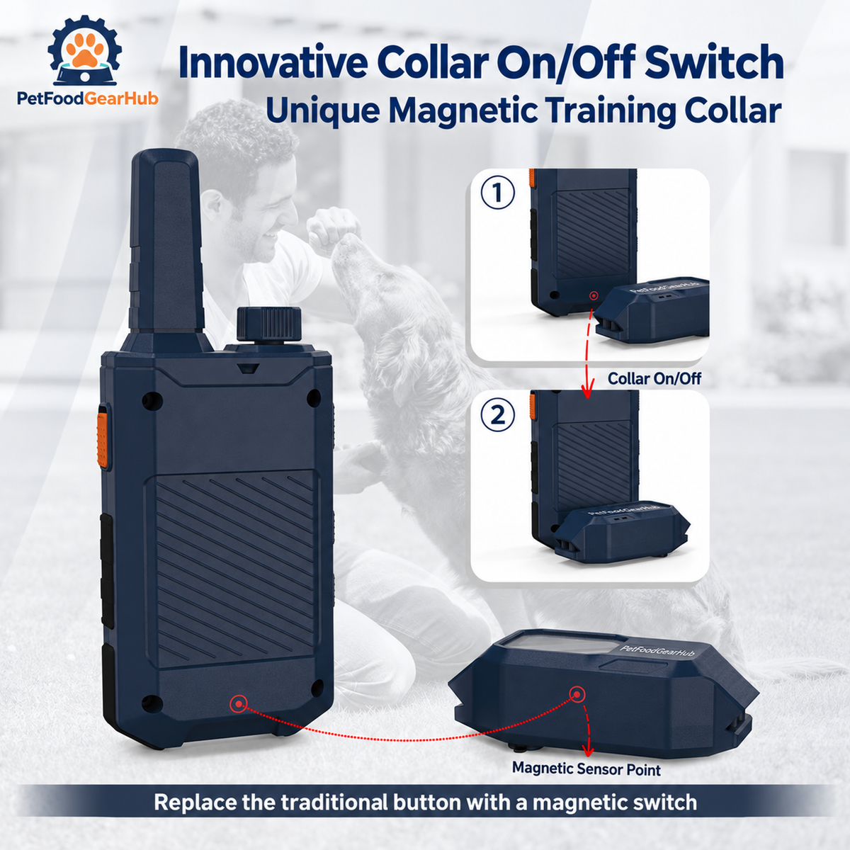 PetFoodGearHub Magnetic collar power switch