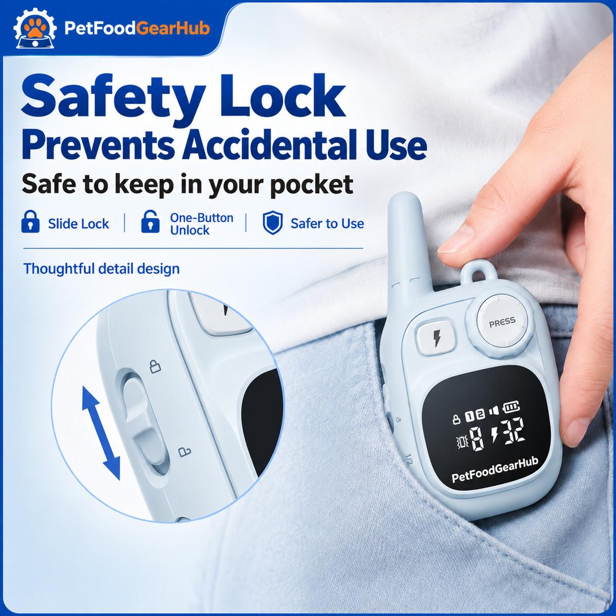 PetFoodGearHub 628 remote safety lock