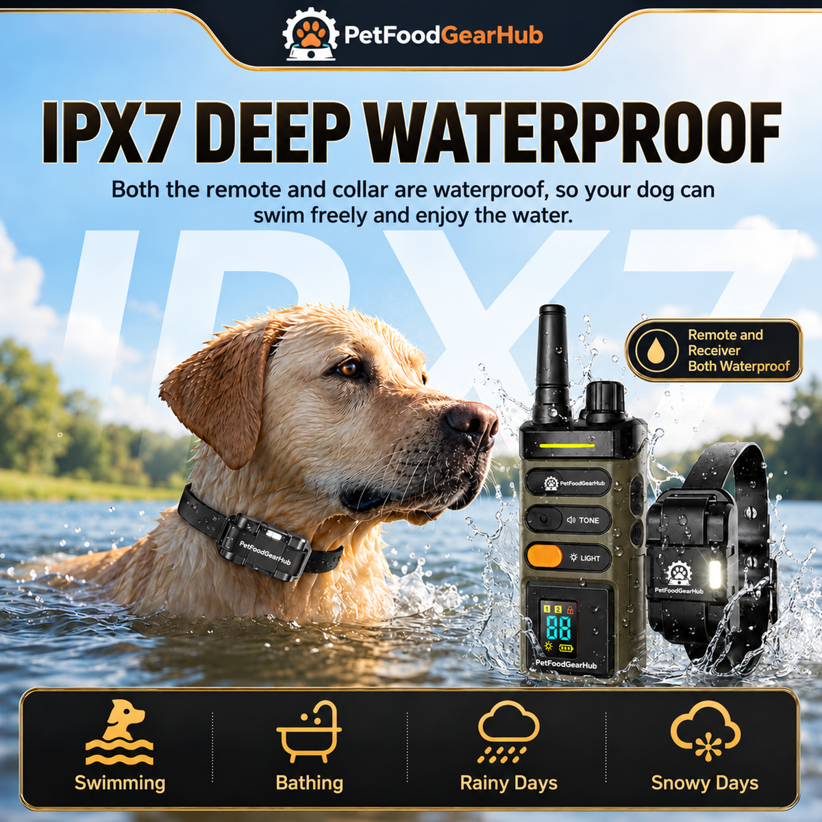 PetFoodGearHub Collar water resistance