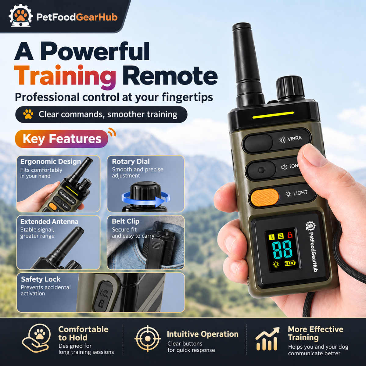 PetFoodGearHub Handheld remote control functions
