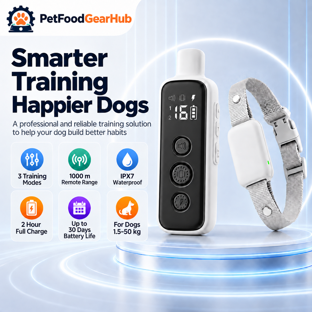 PetFoodGearHub P650 rechargeable training collar