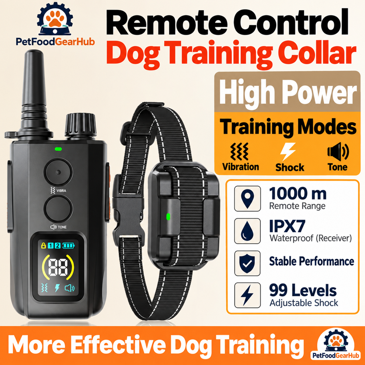 PetFoodGearHub Remote dog training collar alternative