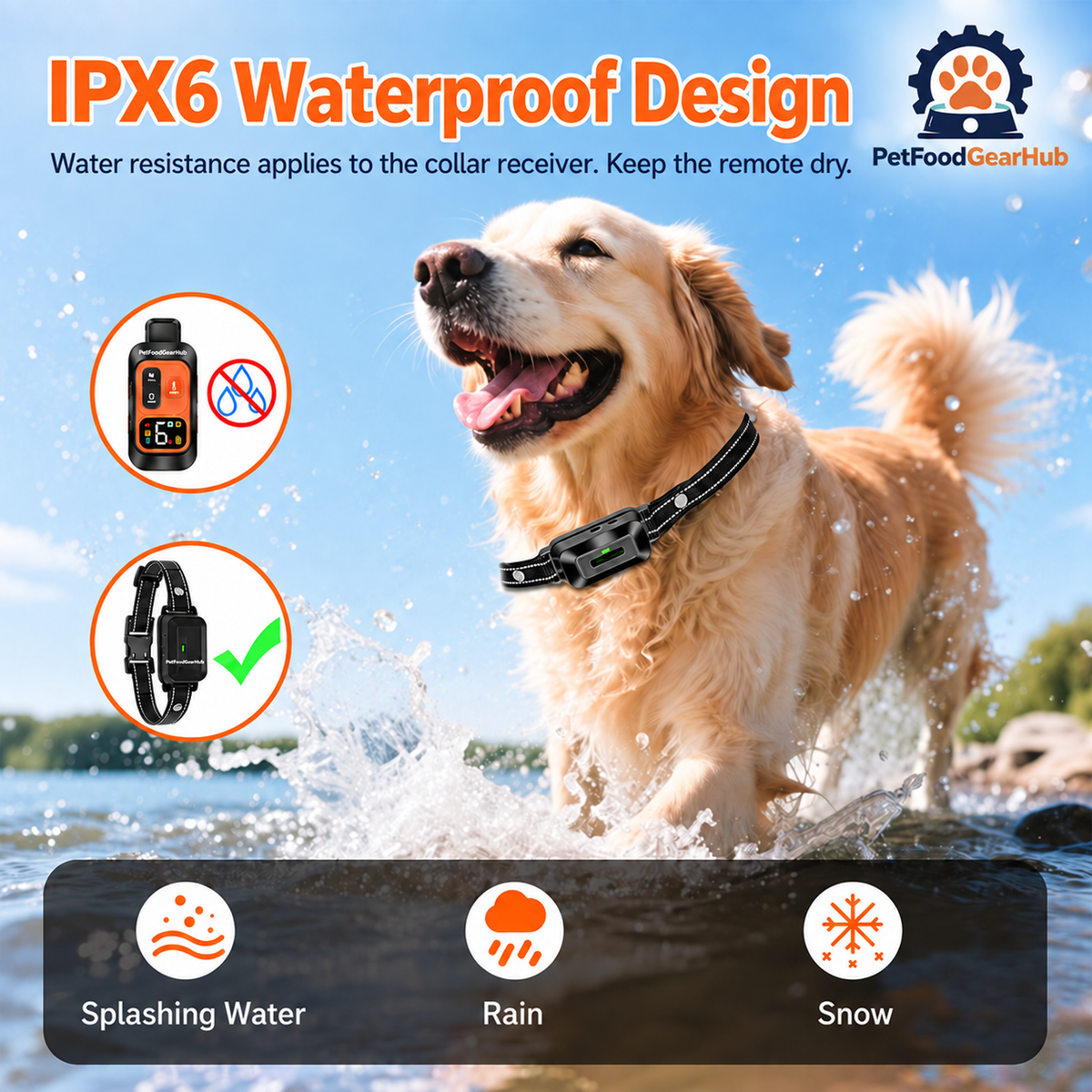PetFoodGearHub Spray collar receiver water resistance