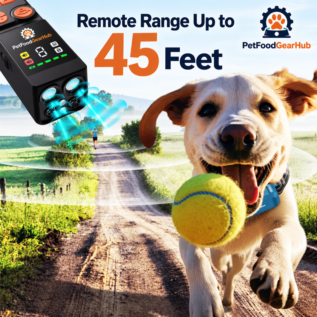 PetFoodGearHub Ultrasonic device range illustration