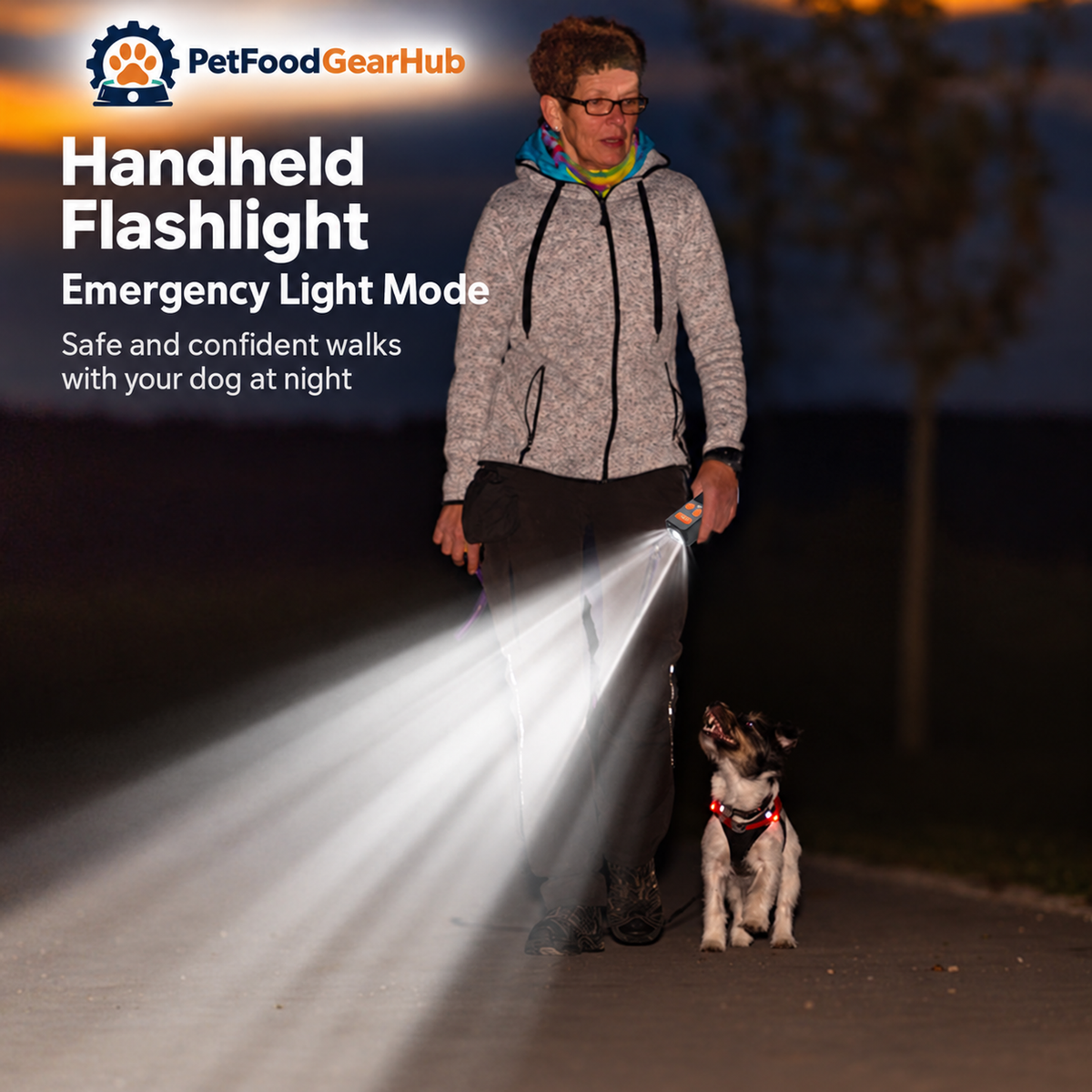 PetFoodGearHub Handheld ultrasonic device flashlight