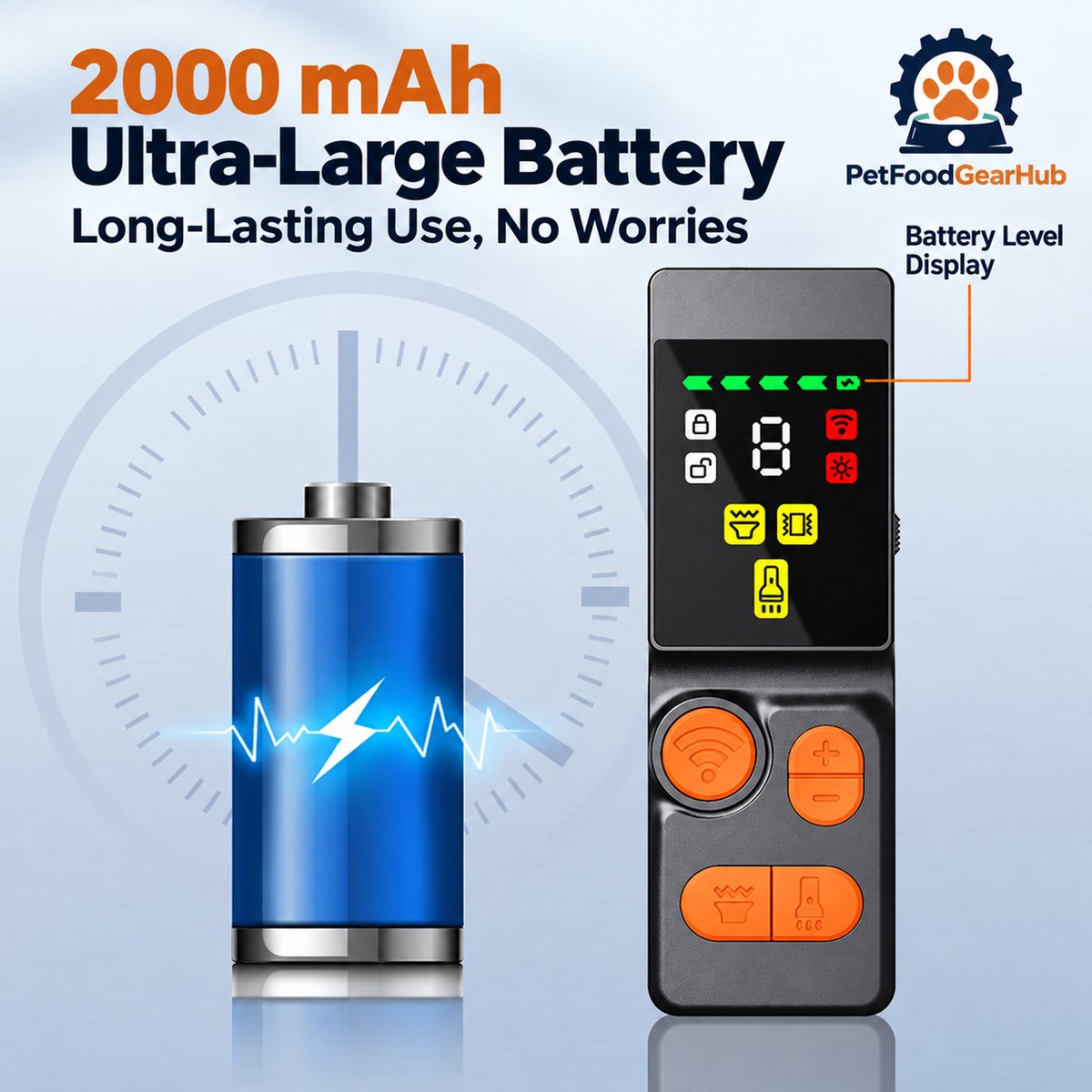 PetFoodGearHub Ultrasonic device rechargeable battery
