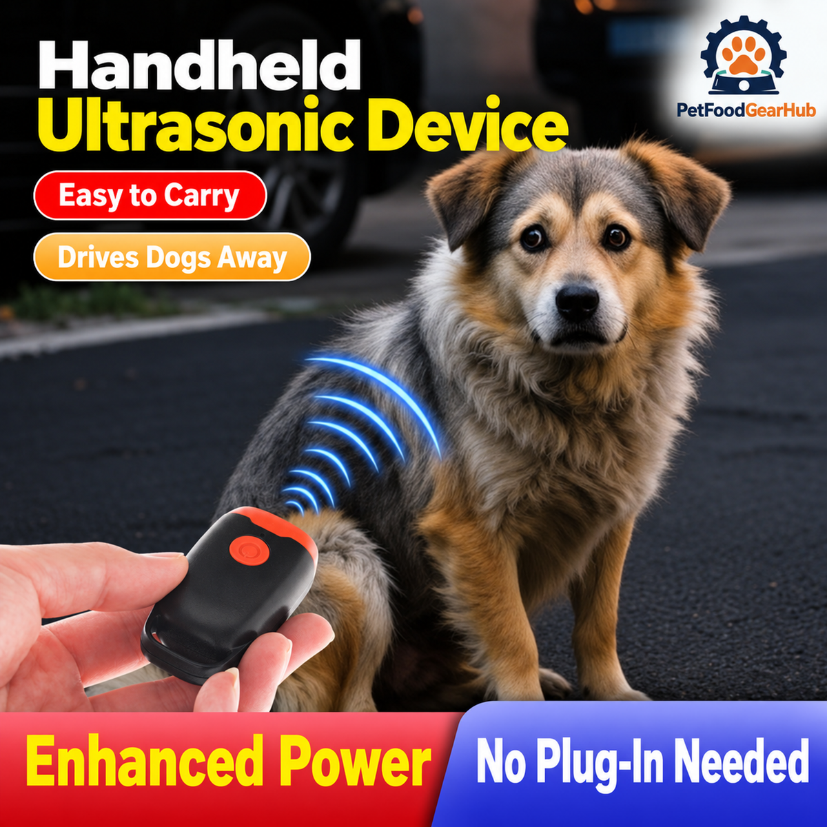 PetFoodGearHub Handheld ultrasonic device outdoors