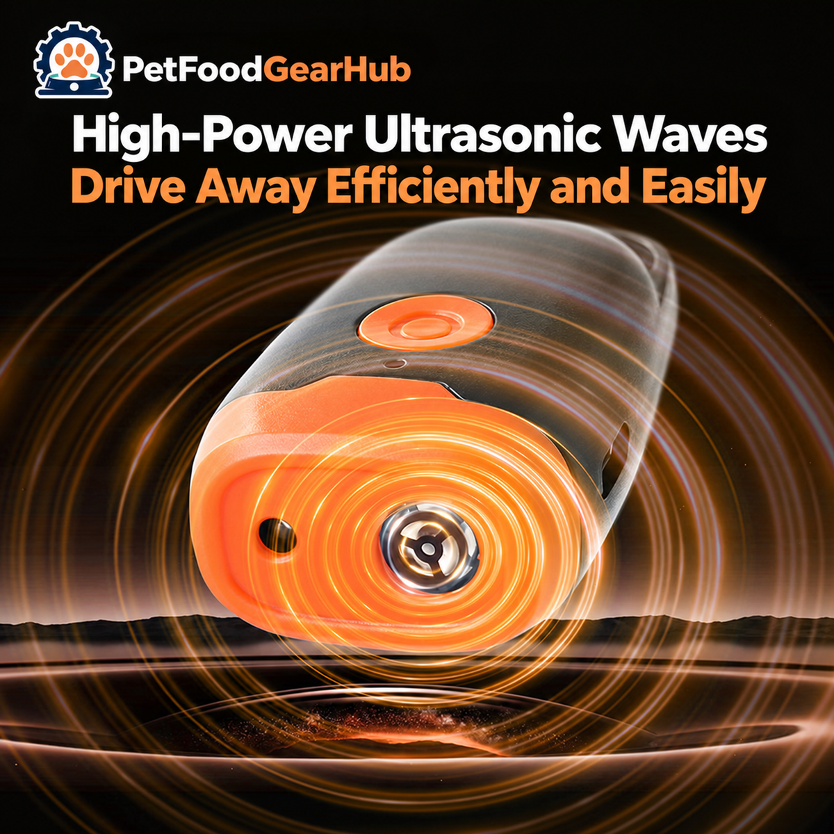 PetFoodGearHub Ultrasonic device front and light