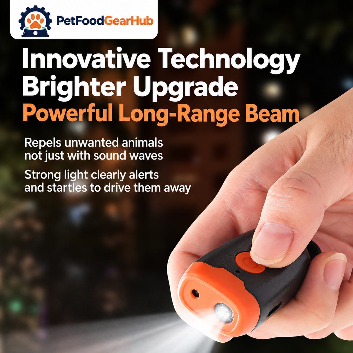 PetFoodGearHub Compact ultrasonic device flashlight