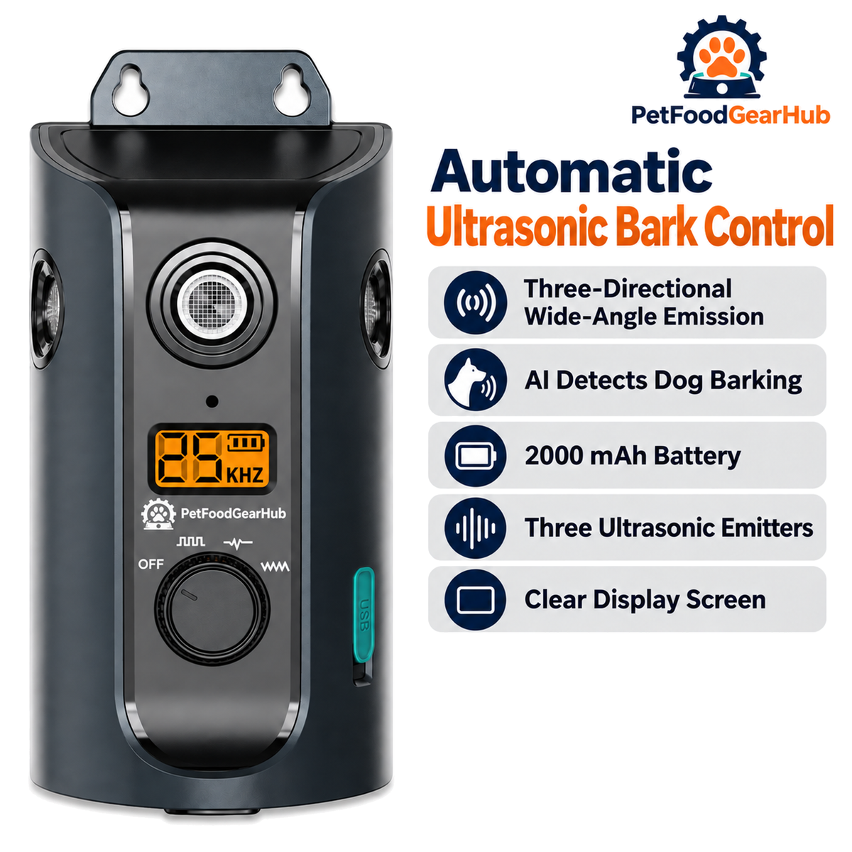 PetFoodGearHub Three-direction automatic ultrasonic device