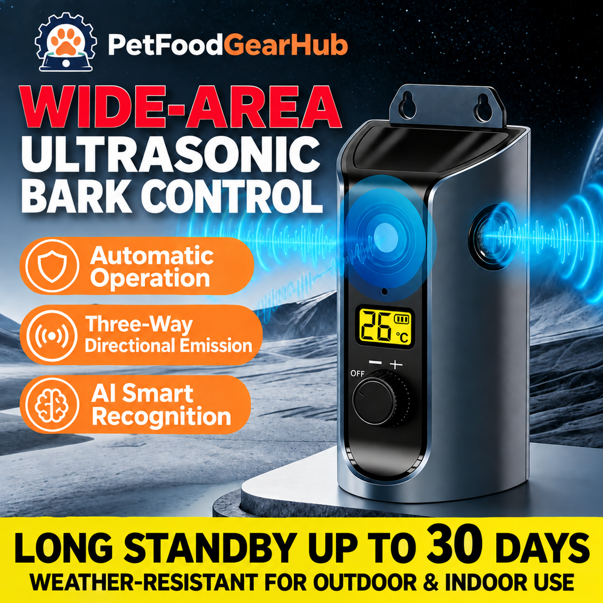 PetFoodGearHub Three-direction ultrasonic operation