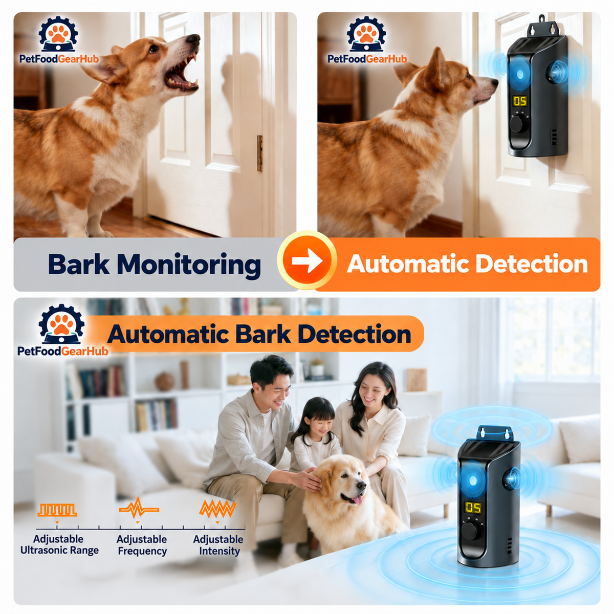 PetFoodGearHub Automatic bark detection illustration