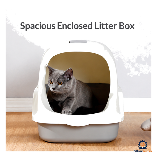 PetFoodGearHub Enclosed Cat Litter Box - product view 1