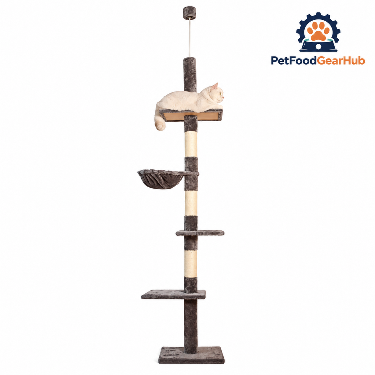PetFoodGearHub Floor-to-Ceiling Cat Tree - Dark Gray - product details