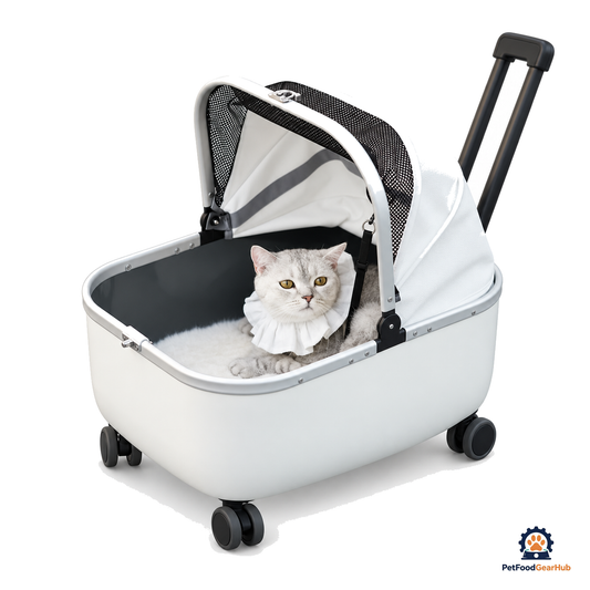 PetFoodGearHub Foldable Canopy Pet Stroller - product view 1