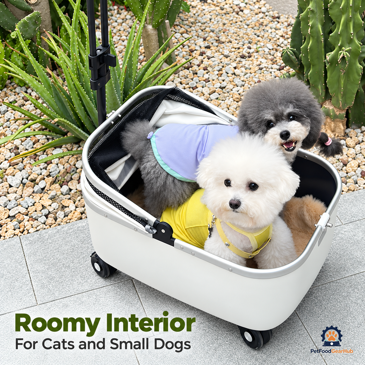 PetFoodGearHub Foldable Canopy Pet Stroller - product view 3