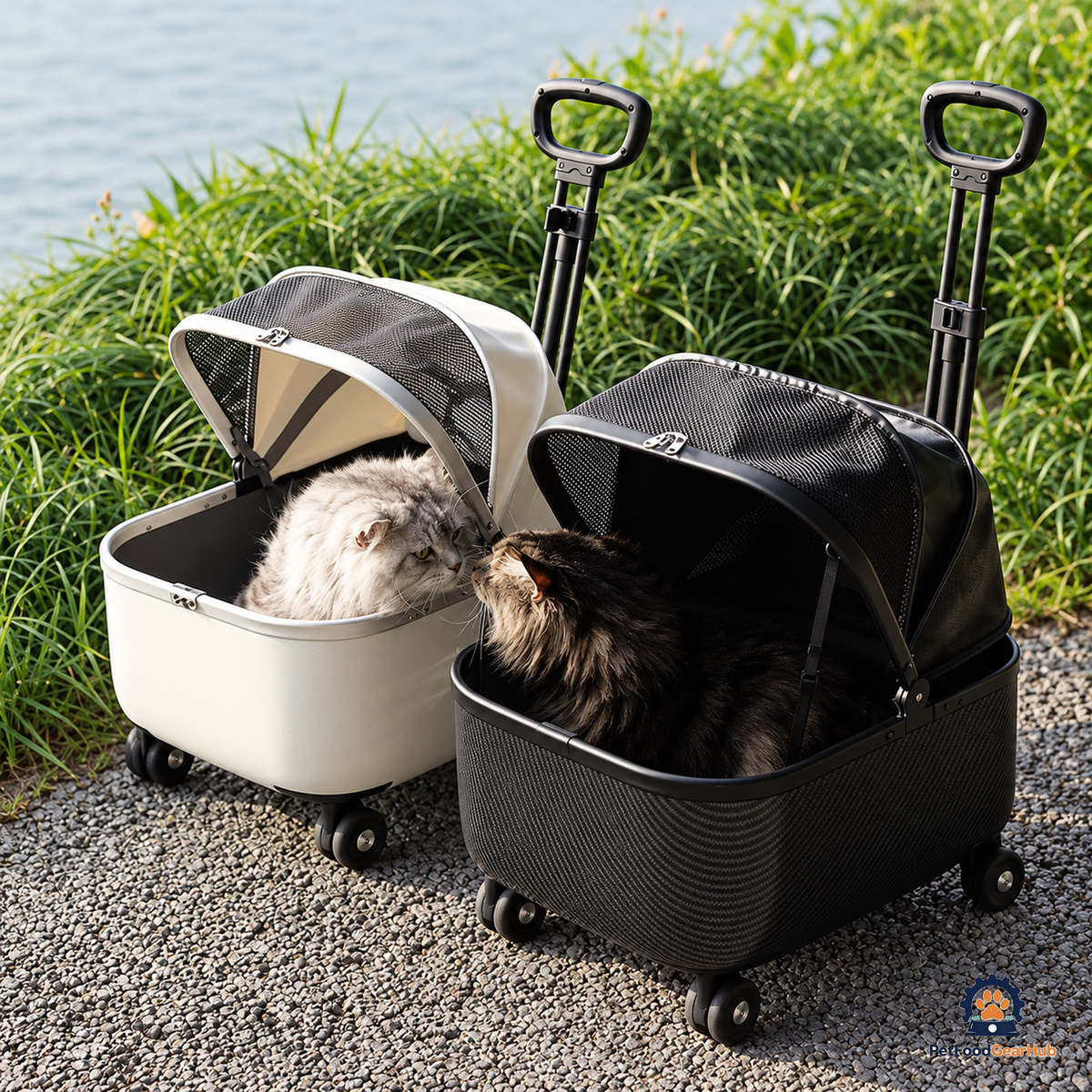 PetFoodGearHub Foldable Canopy Pet Stroller - product view 5