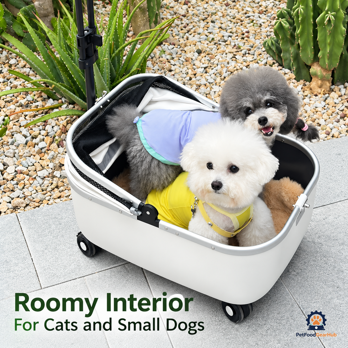 PetFoodGearHub Foldable Canopy Pet Stroller - product view 6
