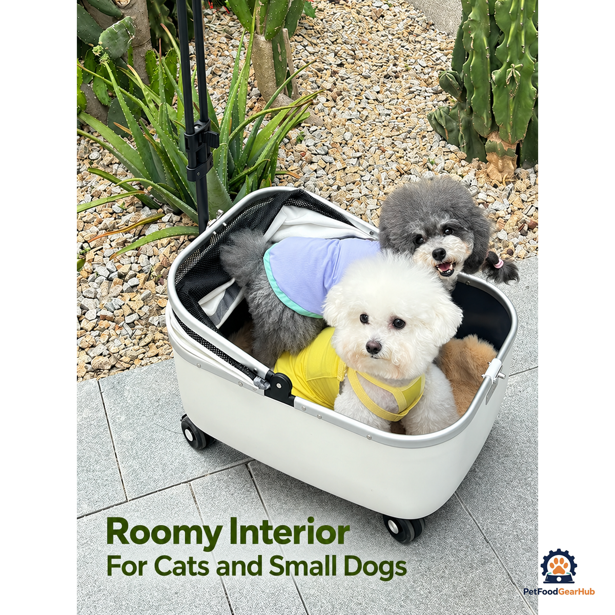 PetFoodGearHub Foldable Open-Top Pet Stroller - product view 3