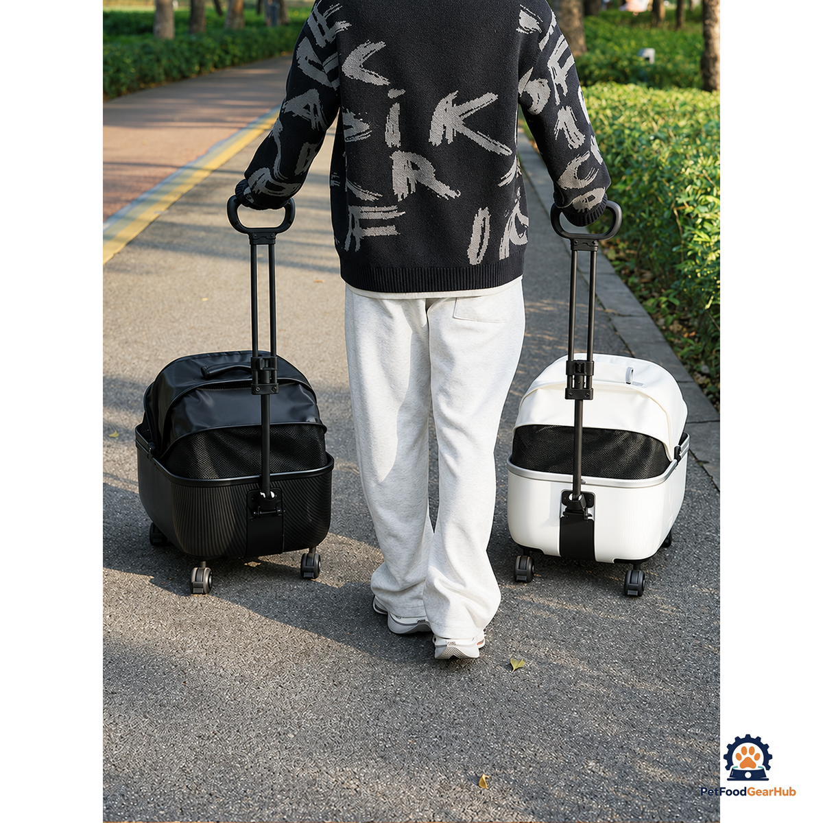 PetFoodGearHub Foldable Open-Top Pet Stroller - product view 4