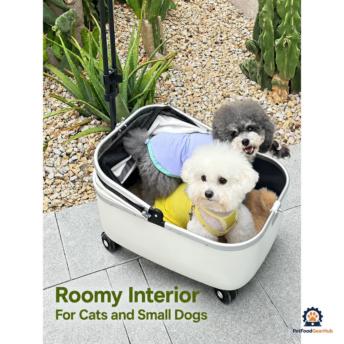 PetFoodGearHub Foldable Open-Top Pet Stroller - product view 8