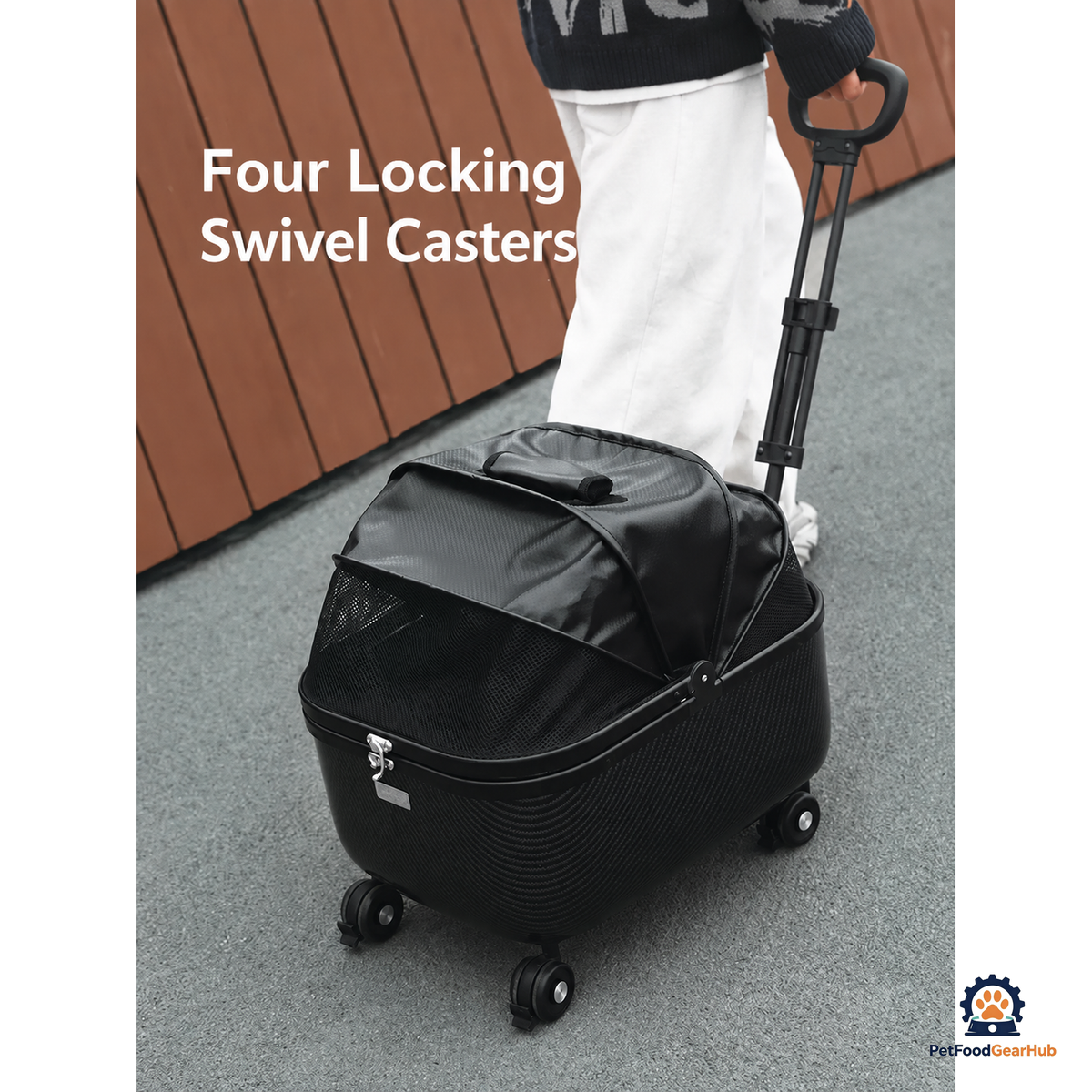 PetFoodGearHub Foldable Open-Top Pet Stroller - product view 10