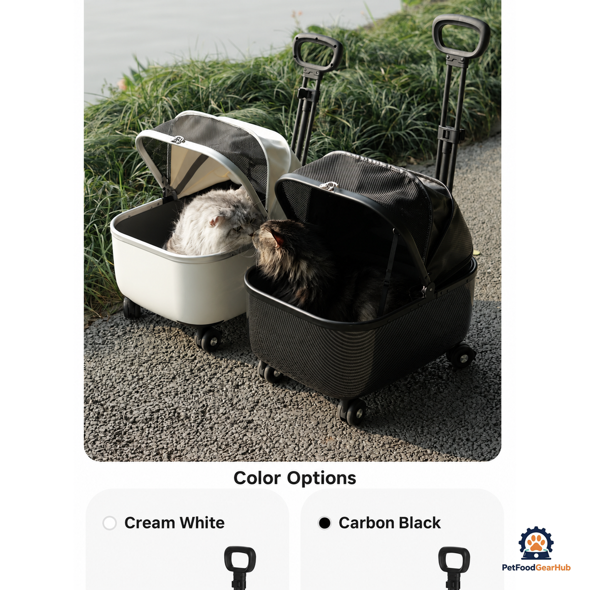 PetFoodGearHub Foldable Open-Top Pet Stroller - product view 17