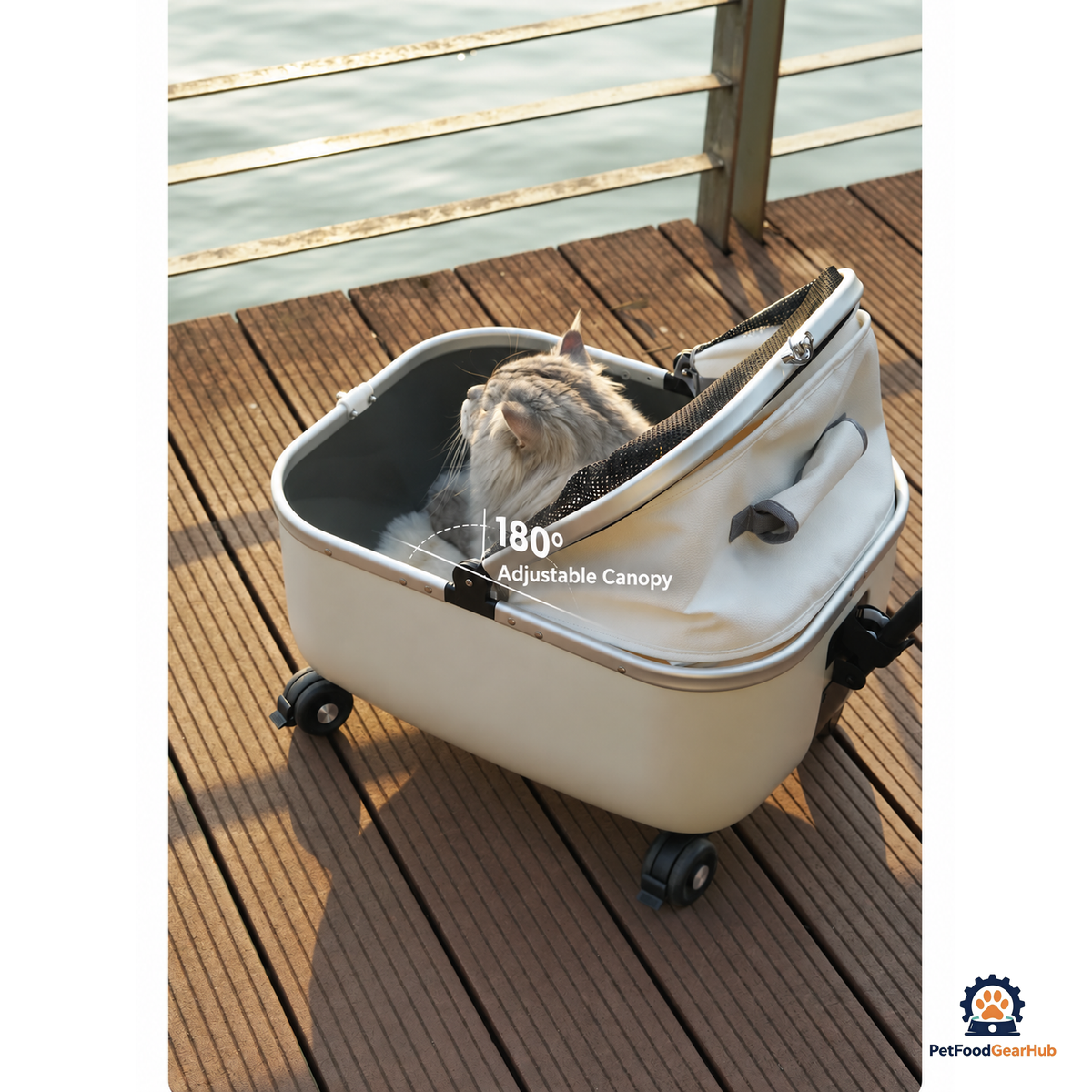 PetFoodGearHub Foldable Open-Top Pet Stroller - product view 19