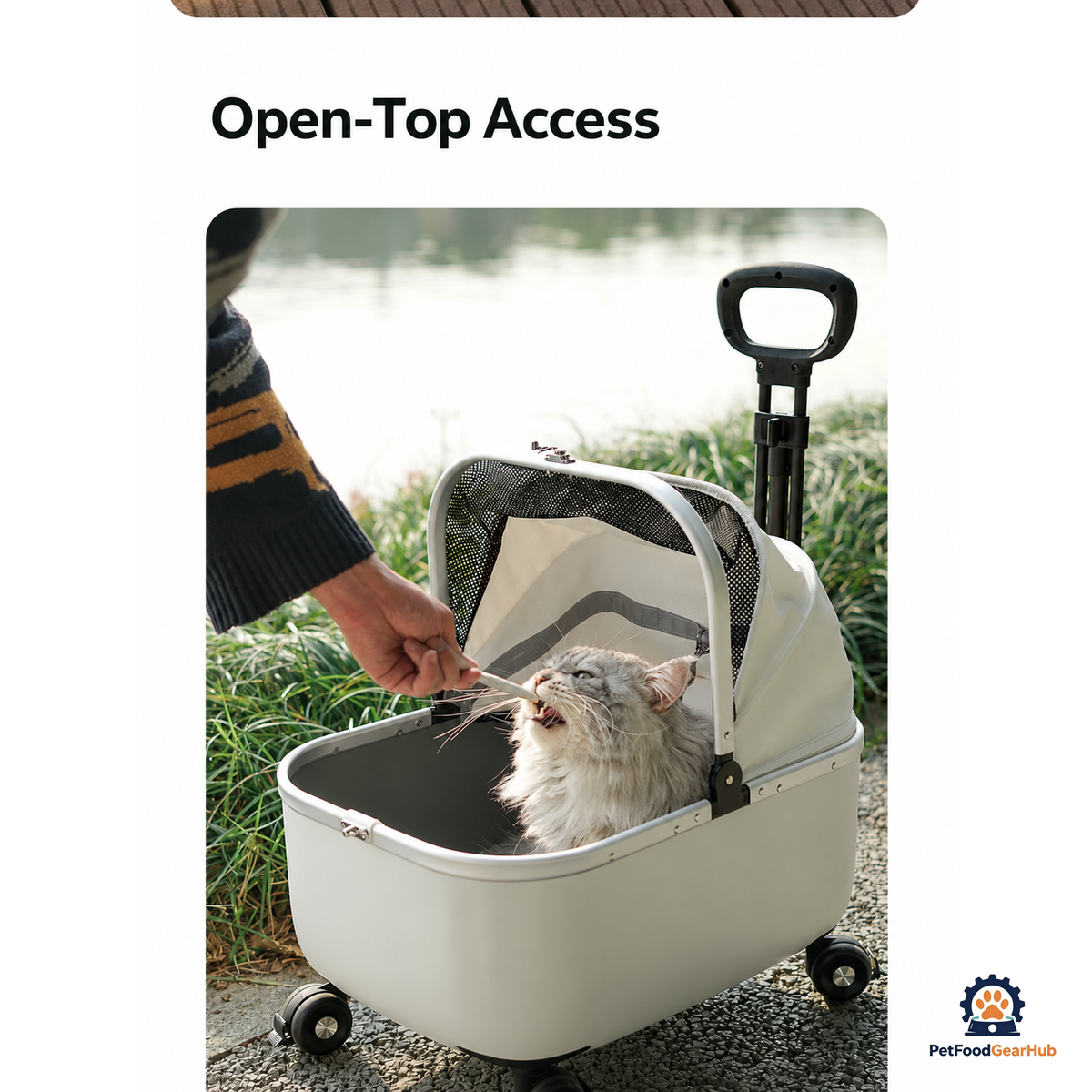 PetFoodGearHub Foldable Open-Top Pet Stroller - product view 20
