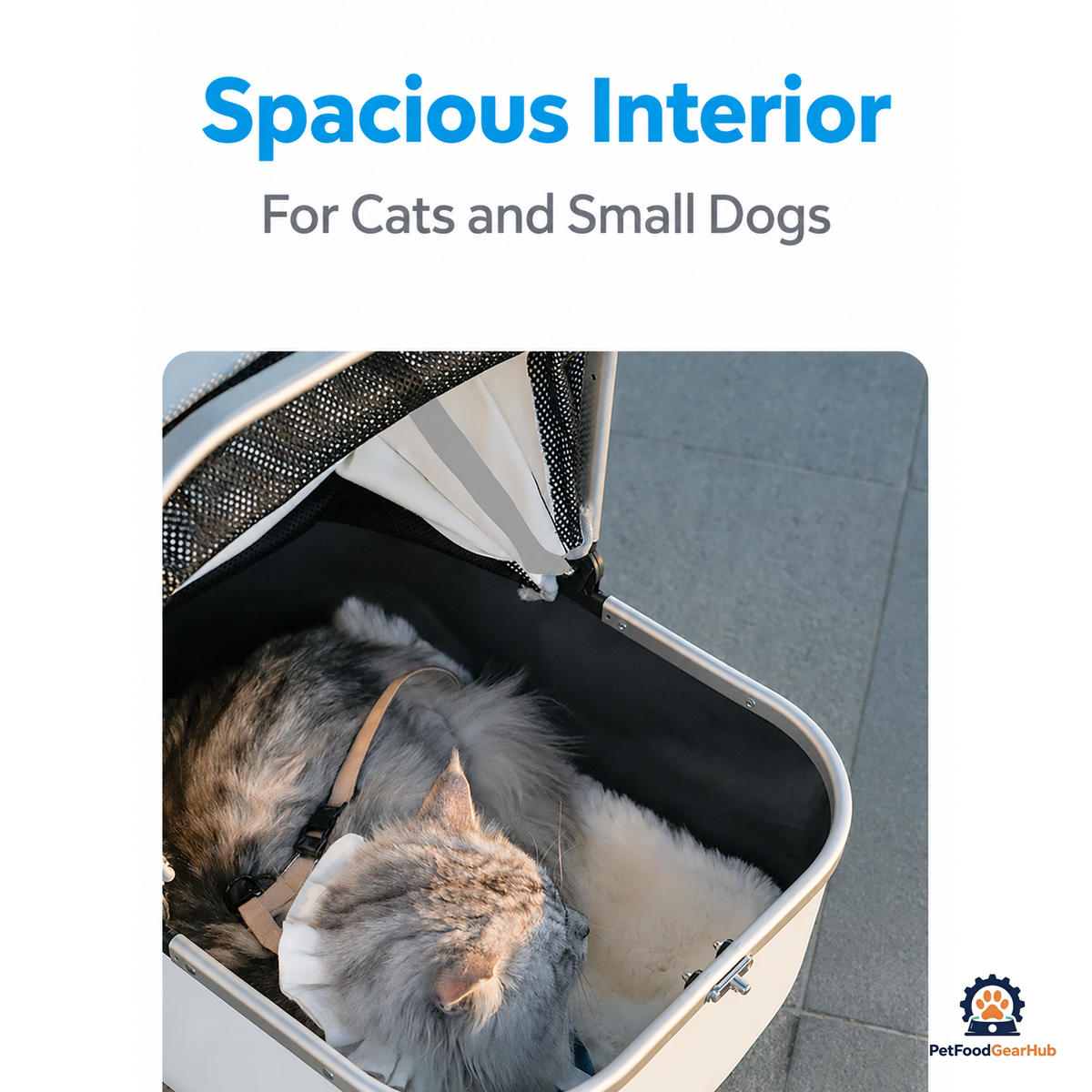 PetFoodGearHub Foldable Open-Top Pet Stroller - product view 23