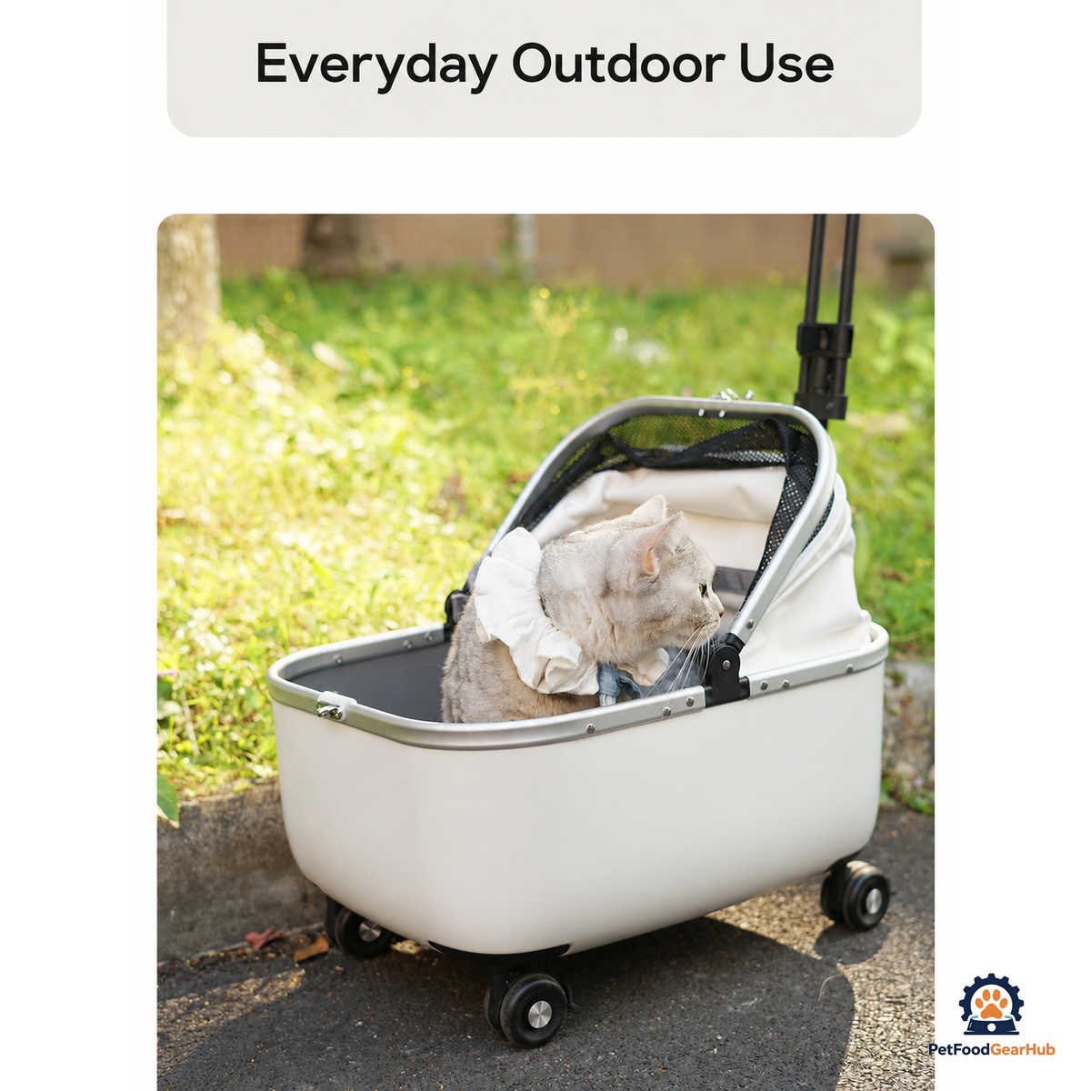 PetFoodGearHub Foldable Open-Top Pet Stroller - product view 26