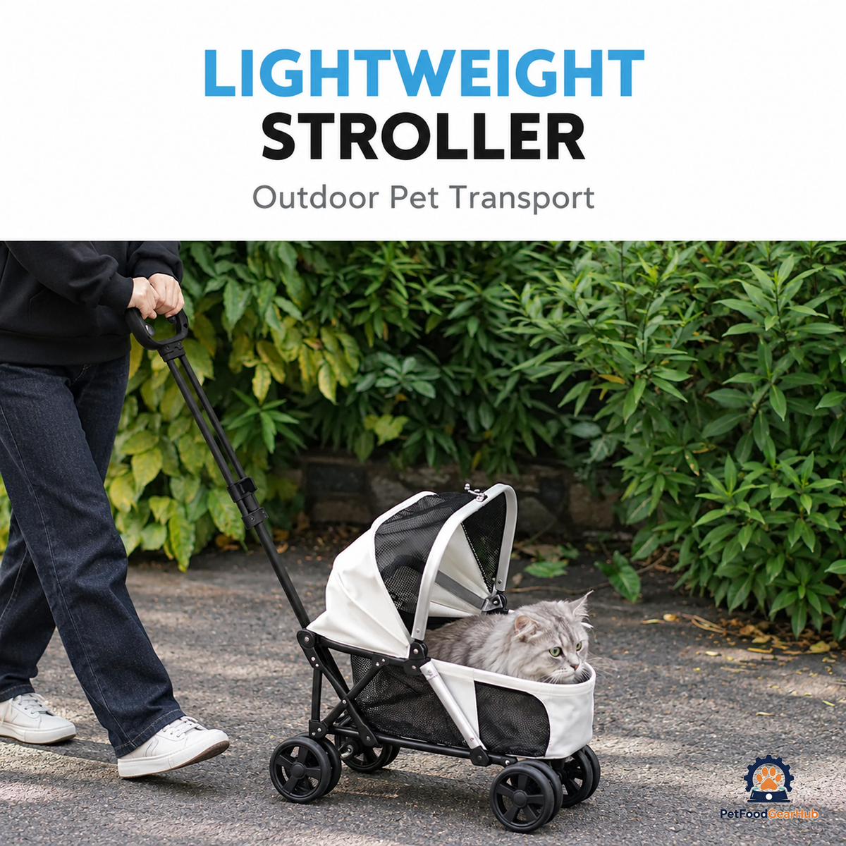 PetFoodGearHub Foldable Open-Top Pet Stroller - product view 27