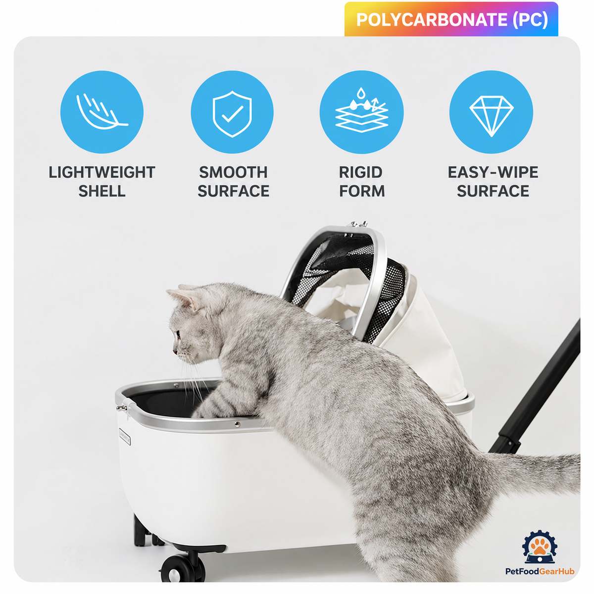 PetFoodGearHub Foldable Open-Top Pet Stroller - product view 33