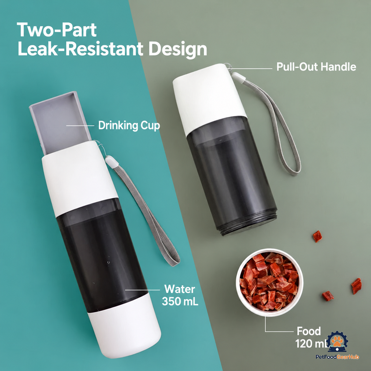 PetFoodGearHub Foldable Portable Dog Water Bottle - product view 2