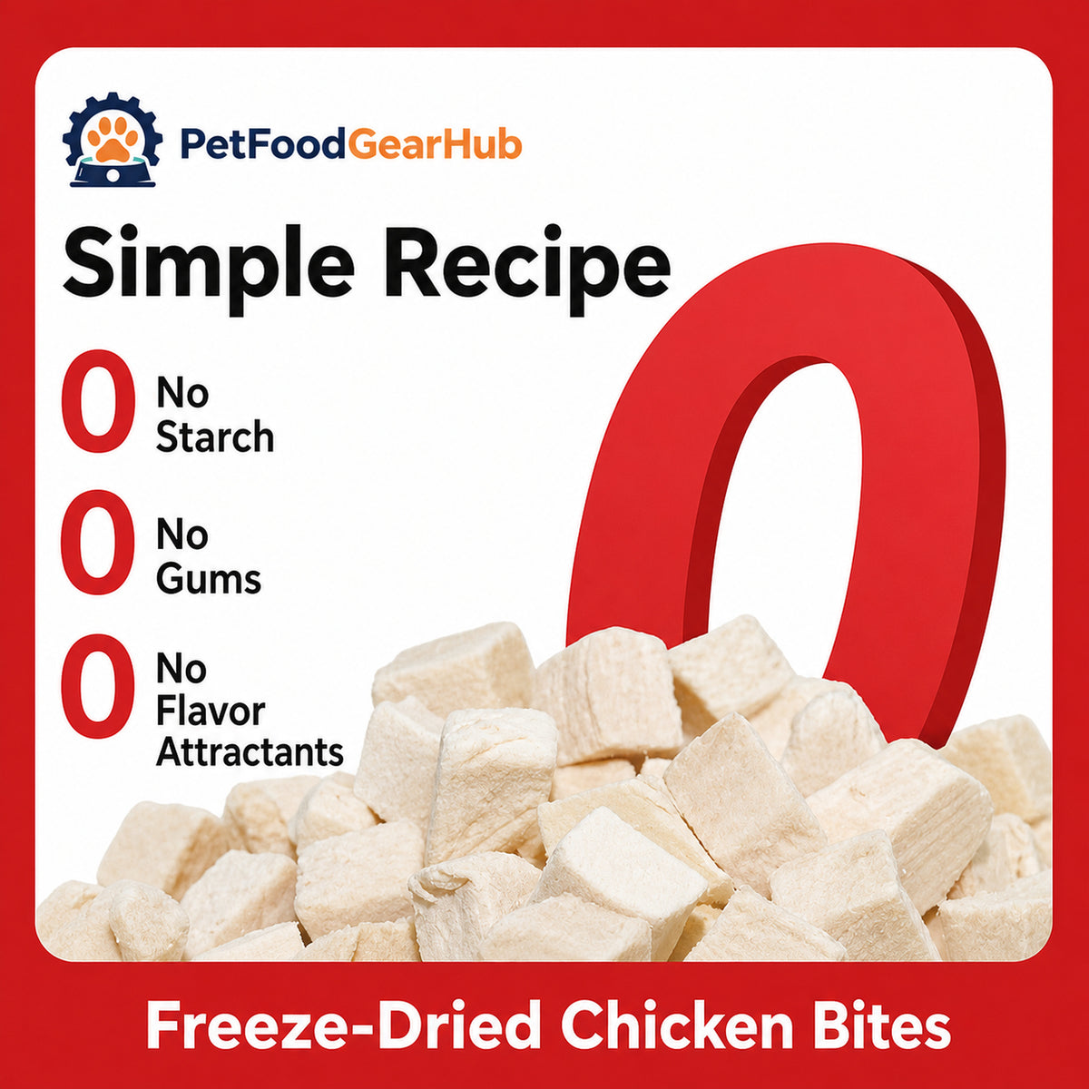 PetFoodGearHub simple recipe freeze-dried chicken bites