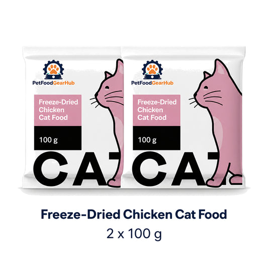 PetFoodGearHub Freeze-Dried Chicken Cat Food Trial Pack 2 x 100 g - product image 1