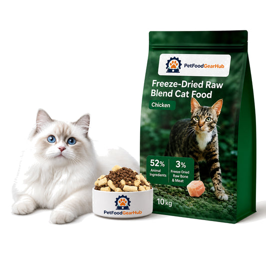 PetFoodGearHub chicken freeze-dried raw blend cat food 10 kg